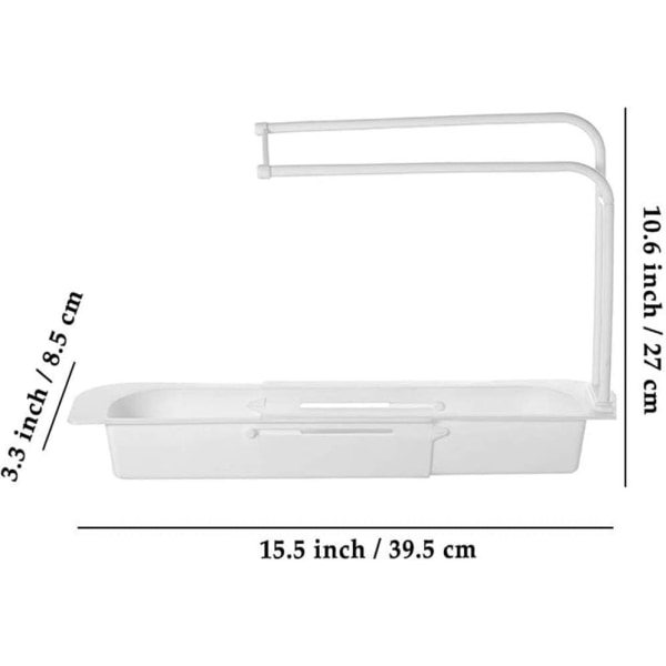 Telescopic Sink Organizer Rack, Expandable Storage Drain Basket H