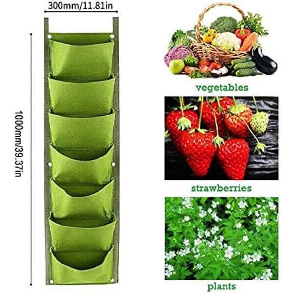 Hängande planteringsväskor, 2-pack vertikala väggplanterare