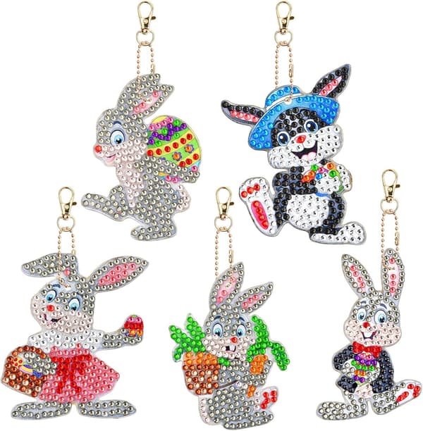 5 kappaletta timanttimaalausavaimenperiä lapsille, 5D DIY timanttimaalaus