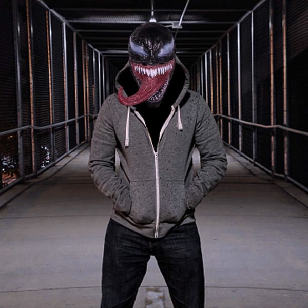 Venom Mask Latex Mask Cosplay Long Tongue Cosplay Julfilm