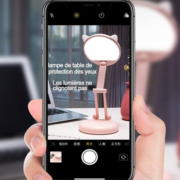 Sammenklappelig bordlampe til øjenpleje