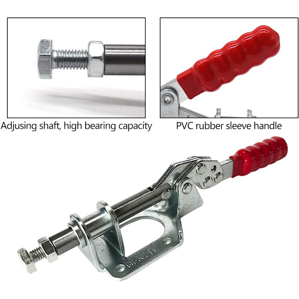 Toggle Clamps, 2 stk. Hold Push Pull Action Håndværktøj Toggle