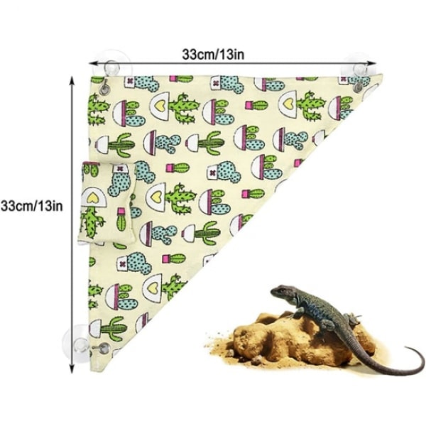 2 st ödla reptil hängmatta med mjuk kudde och sugkopp