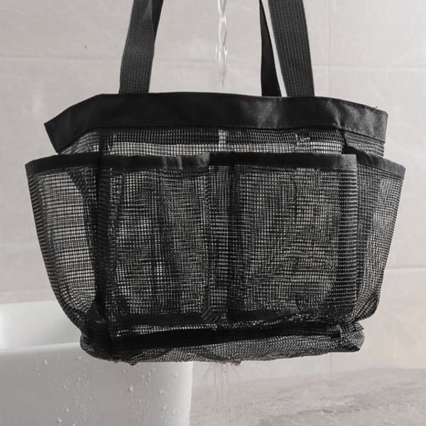 Nettingvaskepose, Portable Hanging Tote Bath Organizer Mesh Beach Ba