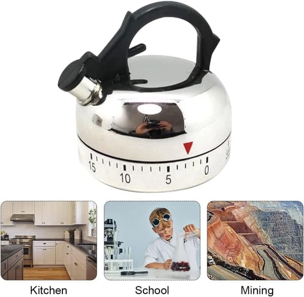 Kök Timer Mekanisk Roterande Alarm 60 Minuter Matlagningstimer