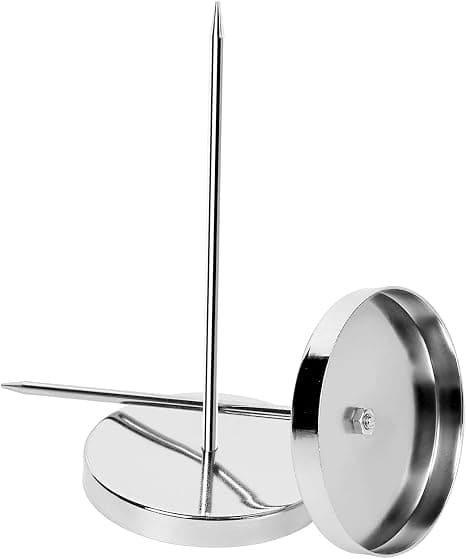 2 stk. regningsgaffel, stangpapirholder pig, rustfrit stål check bil
