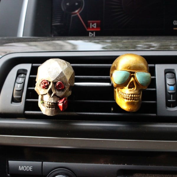 Tillbehör för luftventiler för bilar, Skull Automotive Interior Decoration, Ou