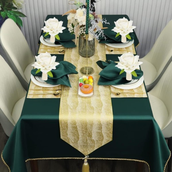 12 stk. Hvide Runde Servietblomster Bryllupsservietblomster til W
