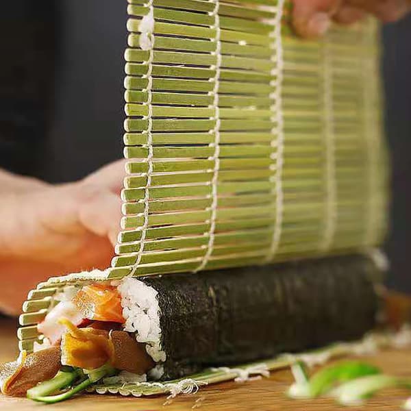 Sushi Gardin Grön Läder Bambu Gardin Mögel