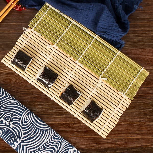 Sushi Gardin Grön Läder Bambu Gardin Mögel