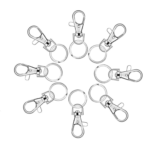 50 stycken roterande nyckelringar，Carabiner nyckelring, nyckelringar, lobb