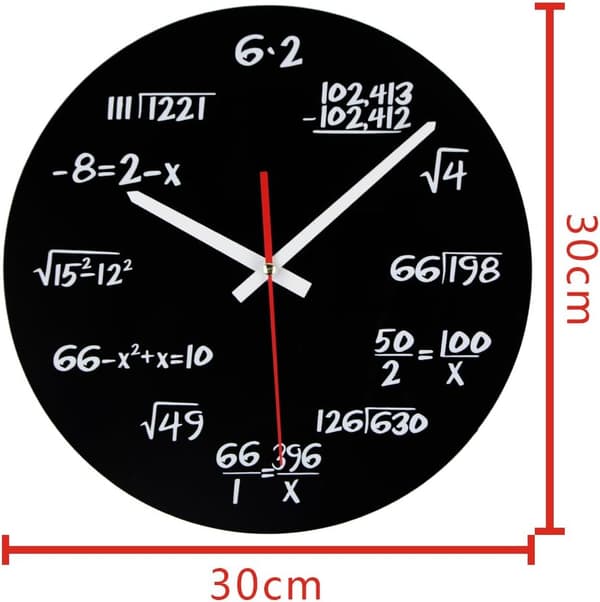 Matematik Klocka, Unik Väggklocka, Modern Design, Nyhet, Matematik Ekvation