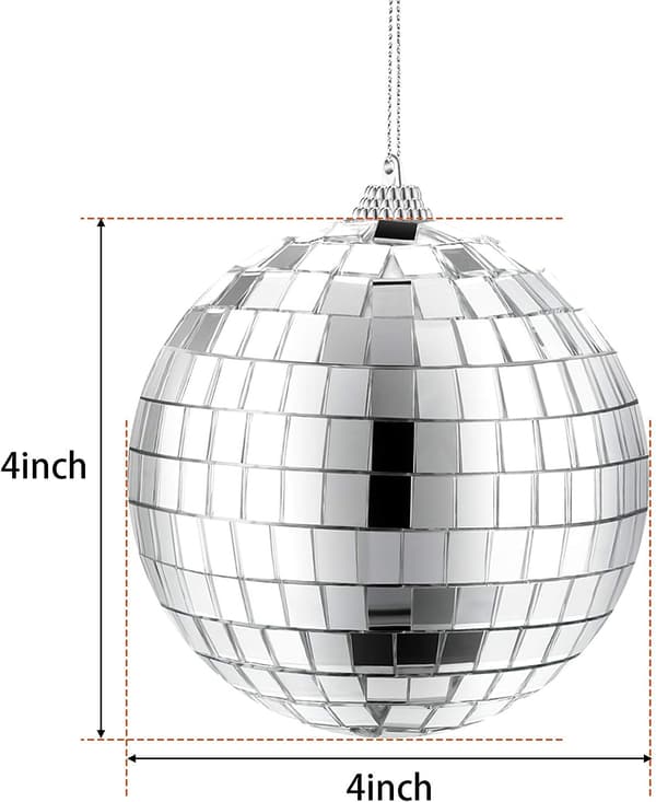 2 speil discokuler, 70-talls discofestdekorasjon, hengende kuler
