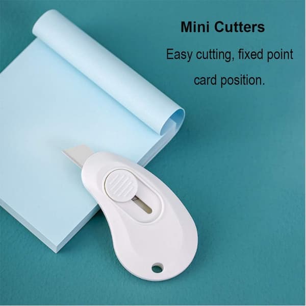 3 st Mini Cutter Bärbar Liten Box Cutter Auto - Fjäder Kuvert
