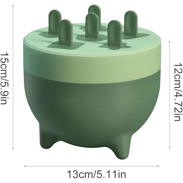 Isform för glasspinnar, PBA-fri isform för glasspinnar, 6-håls plastform för is, R