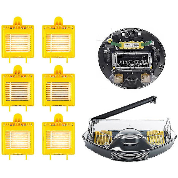 6 stk erstatningssett for Roomba 700-serien 700 720 750 760 765 77