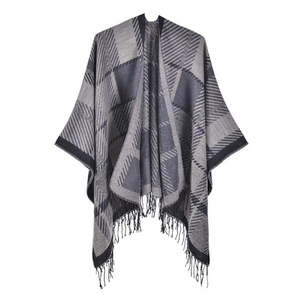 noir 1 Lady Classic Line Color treillis châle Cape mode populaire