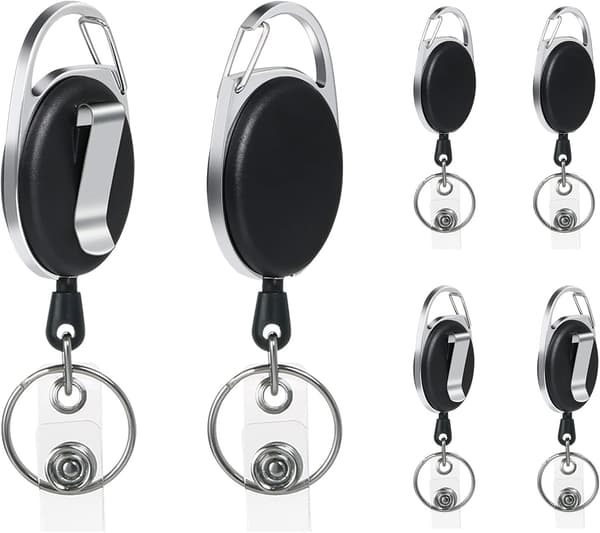 Pituus Retractable Retractable Reel, 6 kpl Heavy Duty Karabiner Ba