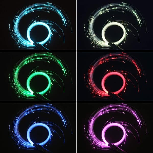 LED-kuituoptinen piiska tanssitilapiiska Super Bright Light Effect