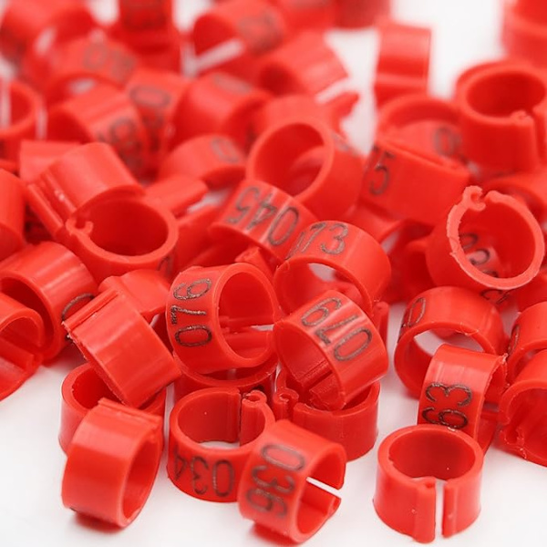 100 stk./pose 16MM 001-100 nummererede plastik fjerkræ flerfarvede Goo