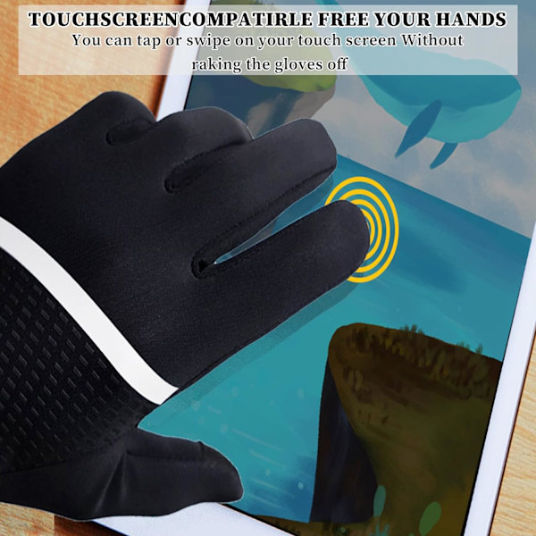 1 par XL vintervarme touch screen handsker, sportscykelhandsker,