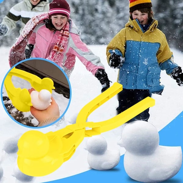 Lumipallonvalmistustyökalu kahvalla, sarjakuva ankka Snowball Maker -pidike