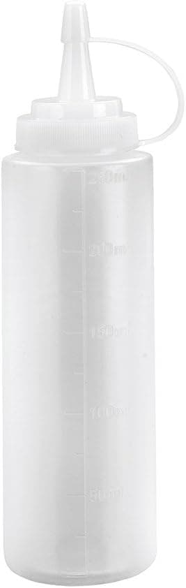 Vit plastflaska 4,5 x 18,5 cm, 250 ml