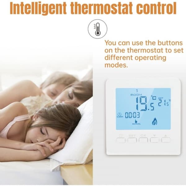 Hjemmeprogrammerbare termostater RF trådløs intelligent flammehemmer