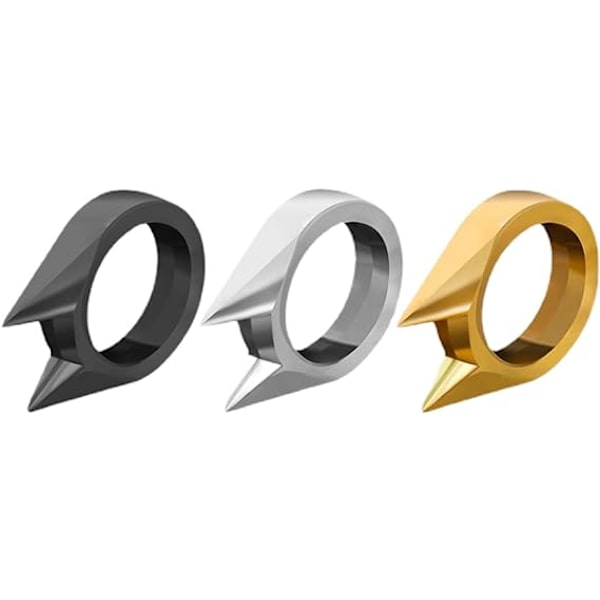 3 st Punk Ring för män kvinnor Geometriska Knuckle Rings Cool Punk C