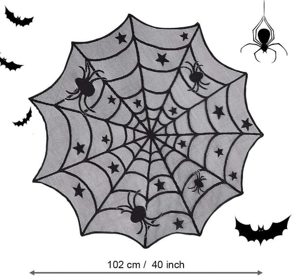 Halloween blonder duker, edderkoppnett duker 100% polyester