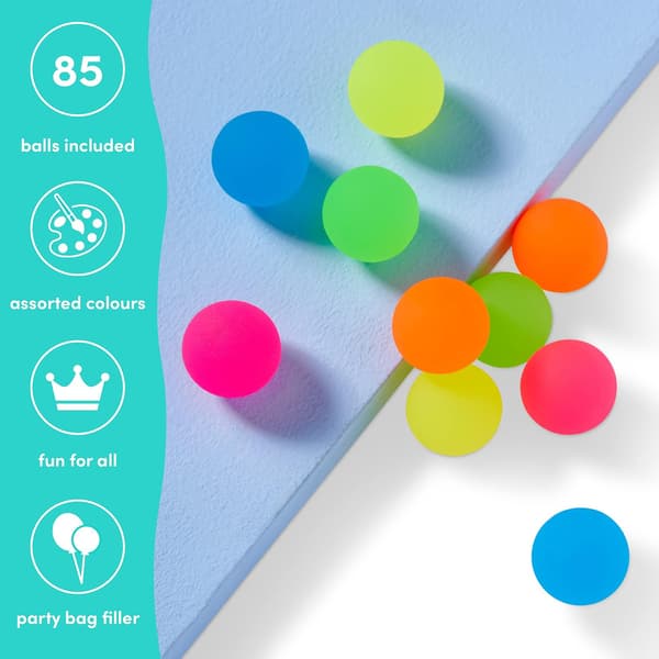 85 Mini Neon Sprettballleker (25mm) for Barn, Gutter og Jenter - Goo