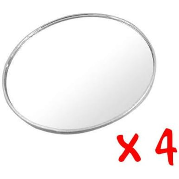 Blind Spot Mirror 4 Pack 5cm Rundt Bakre Speil Konveks Speil for Bil