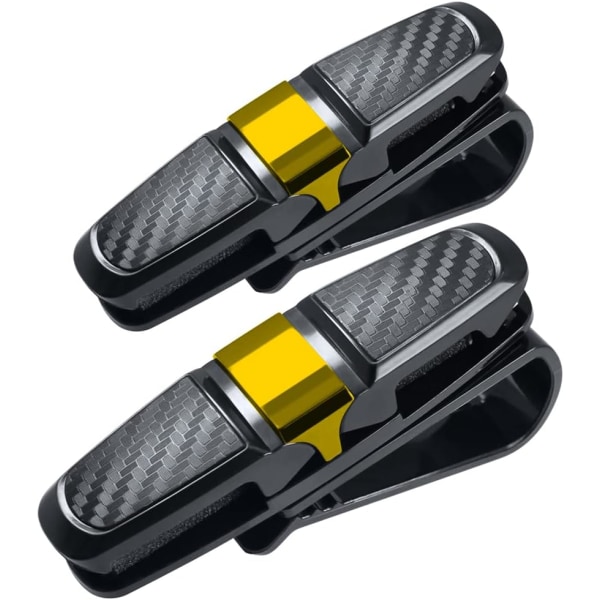 2-pack glasögonklämmor för solskydd i bilen, bilhållare för solglasögon