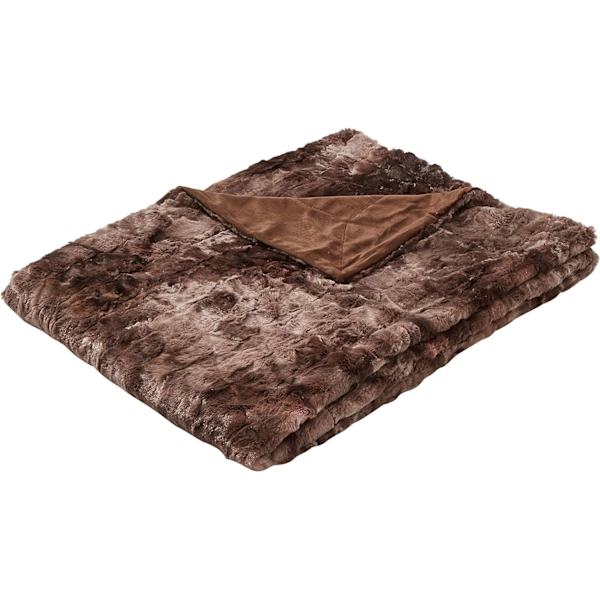 Konstgjord pälsfilt Pv Fleecefilt Plysch Kristallfleecefilt 130x160cm Kaffe