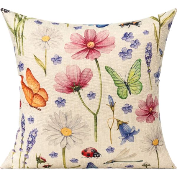 45x45cm, Set med 4, Dekorativa Kuddfodral för Utomhus, Pa