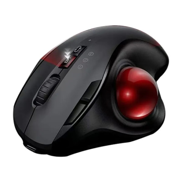 2.4G+Dubbel Bluetooth Trådlös Trackball Mus, 3-Enhetsanslutning