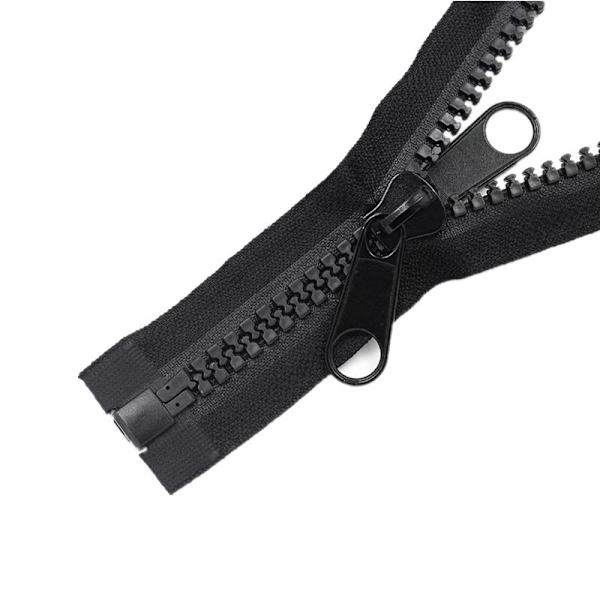 2 stk 60cm #10 store delbare glidelåser i plast med glidelås