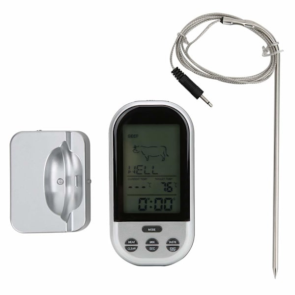 BBQ-termometer, mattermometer med sond för matlagning av kött, Ki