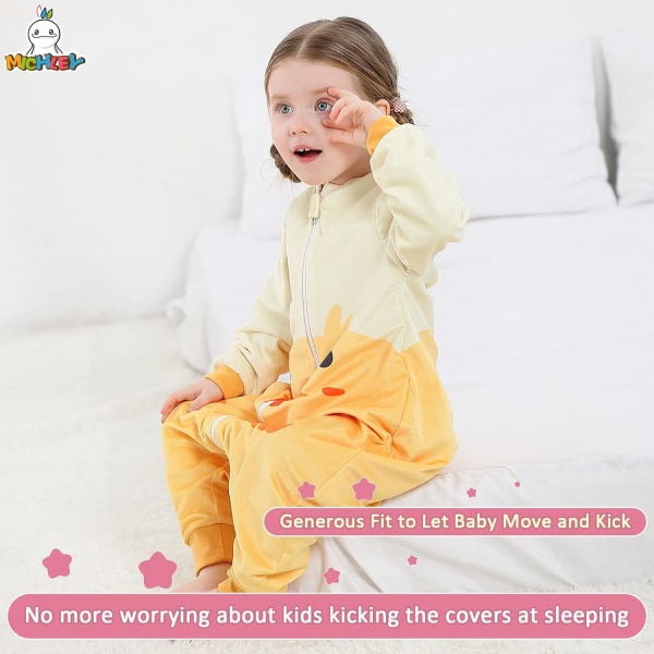 Baby Sovepose Sekk Lang Ermet med Fødder Vinter Swaddle Weara