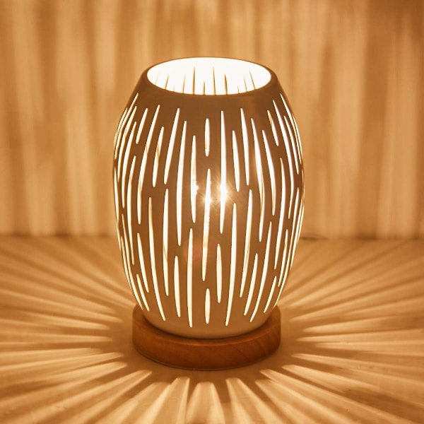 E27 60W Vit bordslampa för hem Enkel bordsbelysning AC-belysning Konstdekoration