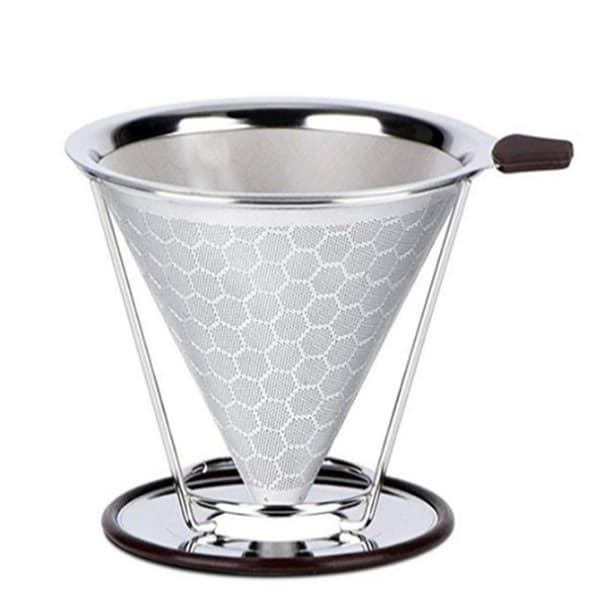 Återanvändbara kaffefilter, permanentfilter i rostfritt stål | Dubbel