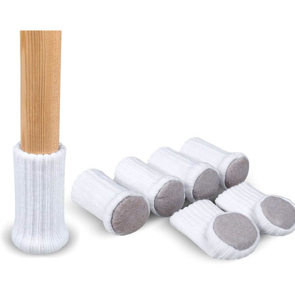 24 par halkfria stickade möbelstrumpor för stolsben, förhindra