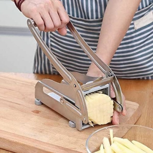 Rostfri manuell potatisskärare Pommes frites skärare Potatis c