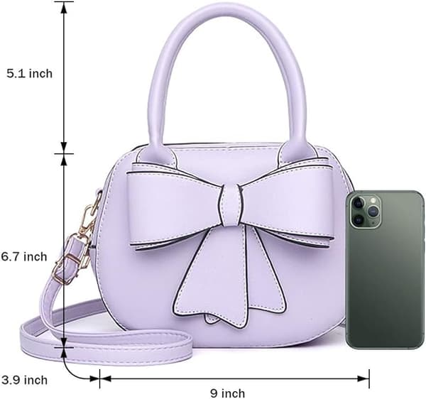 Pige Bowknot Håndtaske Pung Søde Læder Mini Skuldertaske til Kvinder