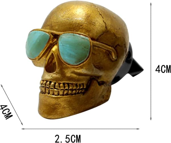 Evil Skull Trio Statue EIN Statues med bil luftfrisker Skull P