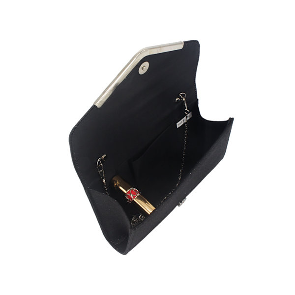 Dame Clutch, Sølv Quiltet Clutch, Justerbar Kæde Quiltet Cr