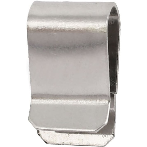 20 st rostfria fjäder U-klämmor silverfärgade 21,4 mm x 12 mm