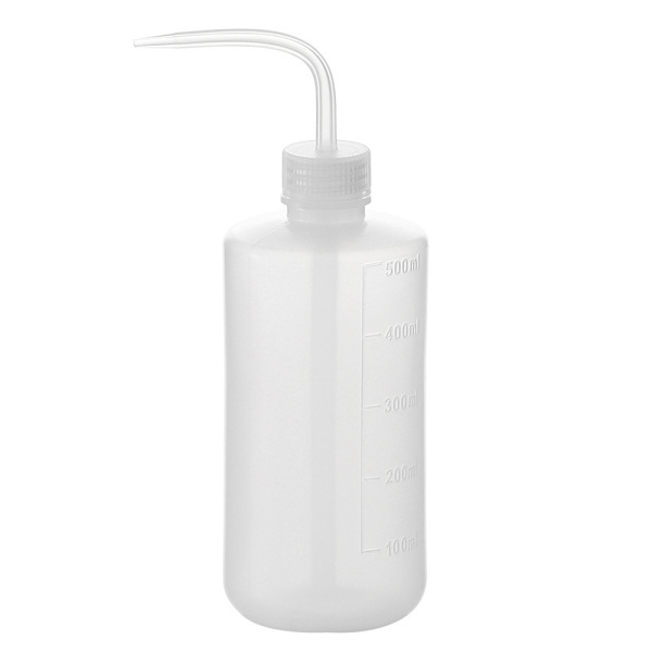 2-pack 250 ml plastflaskor med smal LDPE-munstycke,