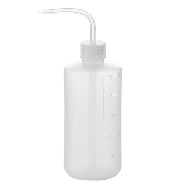 2 pakke 250 ml plastikklemmevaskeflasker med LDPE smal mund,