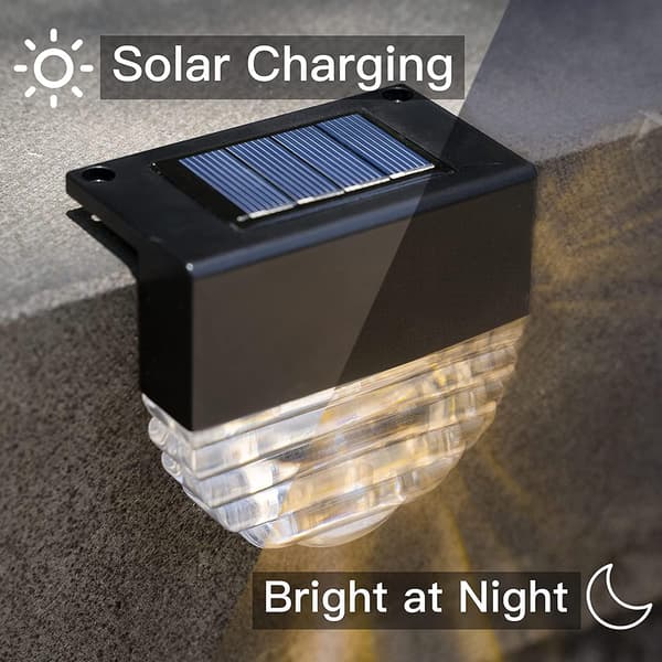 Solcelleddekklys, solcelletrinnlys utendørs vanntett LED-solcelle